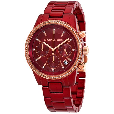 red michael kors watch women's|red Michael Kors Watch men's.